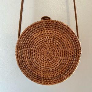 Round Wicker Purse